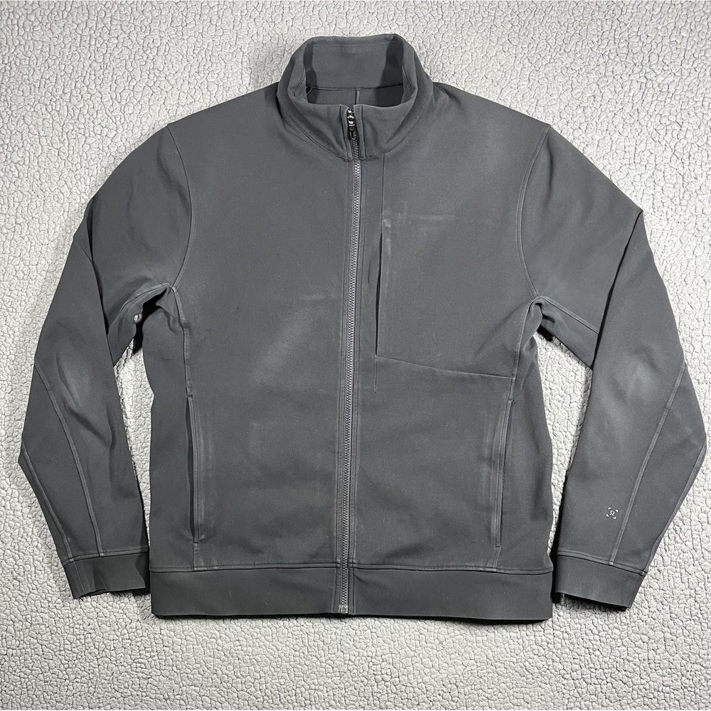 Lululemon Sojourn Jacket Mens XL Black Full Zip Mock Neck Athletic Athleisure